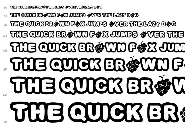 Fonts Bomb I love grapes font waterfall